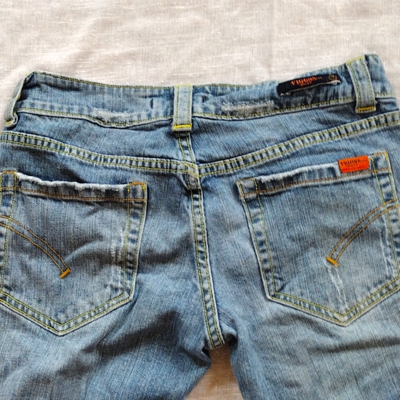 Vintage Vigoss Low-rise Boot cut Jeans with Yellow Stiching - Picture 5 of 9